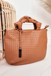 Women's Braided Shopper Bag NOBO NBAG-K1320 Brown
