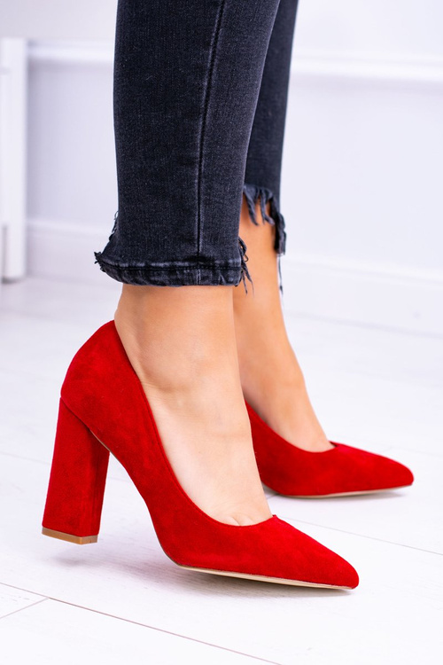 Red Women's Celine Suede Stiletto pumps