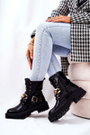 Chained Worker Boots Black Molisa