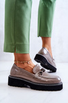 Patent Leather Shoes With Ornament Light brown Adison