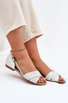 Leather Flat Sandals Maciejka 04614-46 Mint
