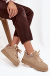 Damskie Sneakersy Ocieplane Futerkiem Beżowe Cyrissa