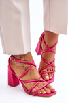 Classic Sandals On High Heel Fuchsia Lucetta