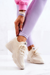 Sneakersy Buty Sportowe Skarpetkowe Jasnobeżowe Nolene