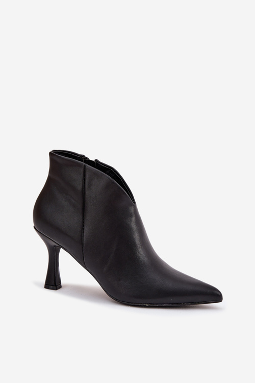 Patent Low Women's Boots on Heel Black Jolivra