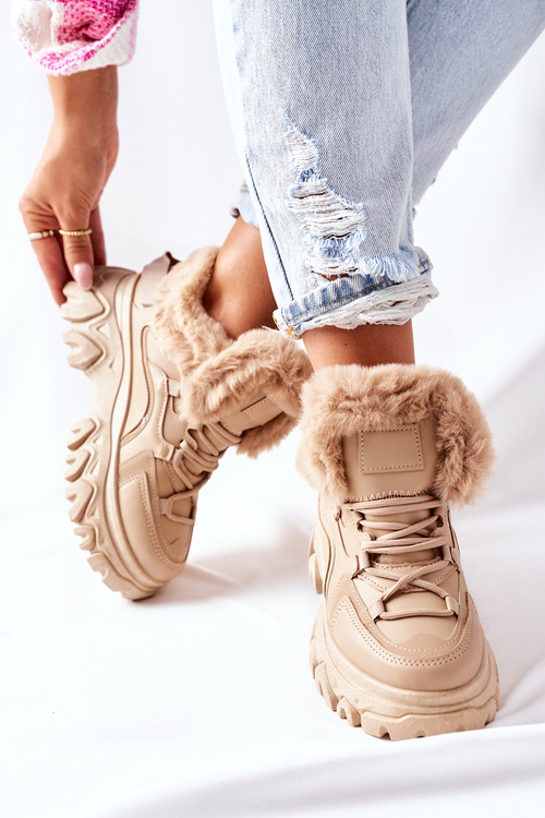 Women's Insulated Boots Beige Limerick