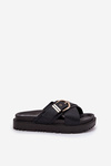 Platform Sandals With Buckle Black Honavia