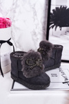 Children's Snow Boots Insulated With Fur Suede Grey Amelia