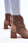 Openwork boots Lewski Shoes 3166 Cappucino