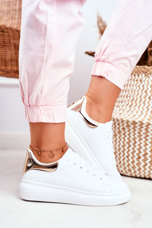 Women’s Sport Shoes Lu Boo White Metallic Gold Matilda