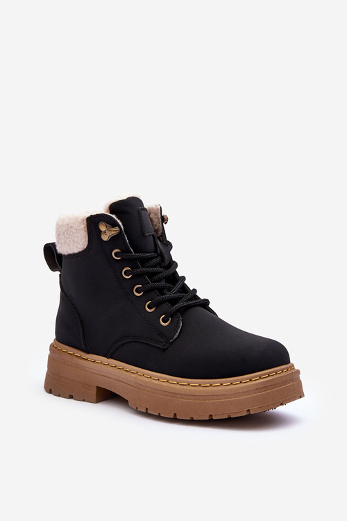 Women's Suede Trappers Black Jette