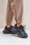 Damskie Sneakersy Z Przetarciami Na Platformie Czarne Seladwen