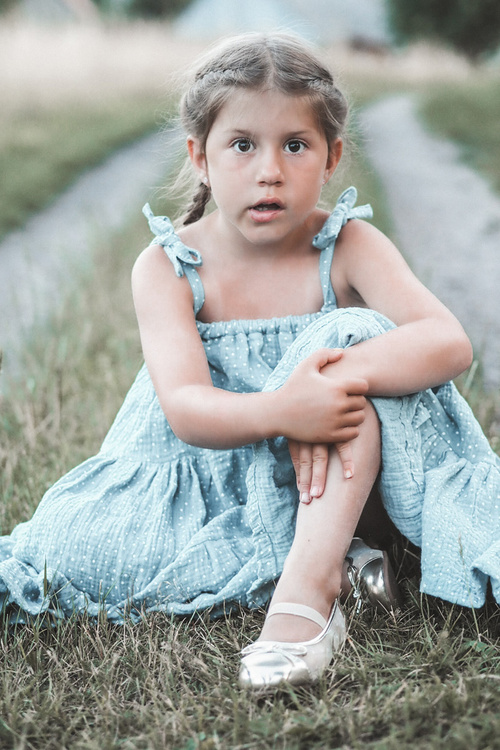 Kids' ballet flats with bow Gold Jellema
