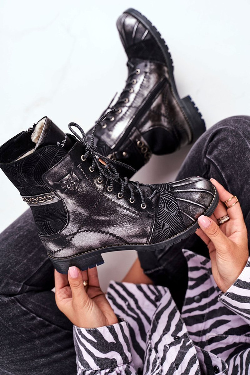 Women’s Boots Maciejka Warm Leather Black 03961-01