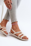 Sandały Damskie Płaskie Beżowe 83516 Ipanema Style Sandal Fem