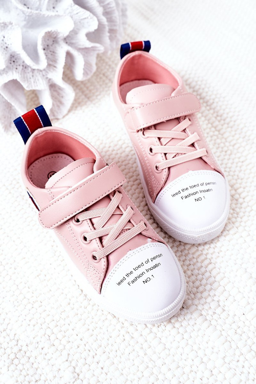 Children's Sneakers With Velcro Pink Cartoon