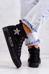 Trampki Damskie Klasyczne Wysokie Czarne Big Star JJ274380