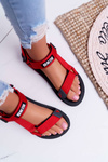 Women's Big Star Velcro Sandals Red DD274A284