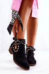 Openwork Boots With Jets Black Dakota