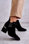 Suede Boots On High Heel Laura Messi 2506 Black