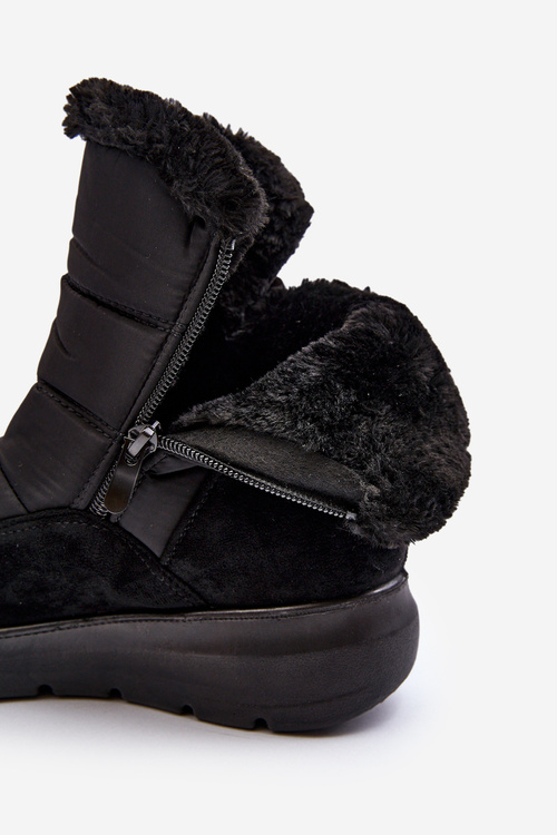 Women's Snow Boots with Faux Fur Black Primose