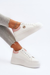 Women's platform sneakers white Eshen