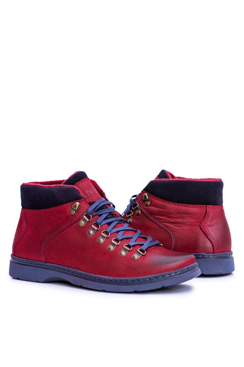 Neex Maroon Leather Men's Timmo Insulated Booties Sneakers