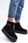 Women's Platform Snow Boots Black Naredi