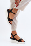 Black Wedge Sandals Esinna