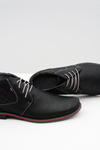 Men's Black Leather Graziano Half Shoes