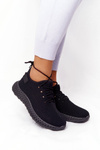 Damskie Sportowe Buty Slip-on Czarne Run Away