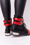 Women's Insulated Boots With Jets Black-Red Lu Boo