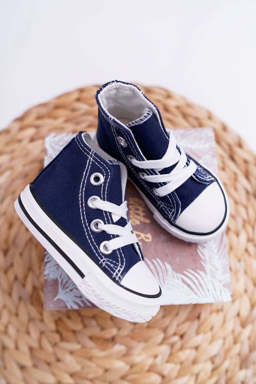 Kids' High Sneakers Navy Blue Filemon