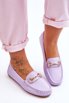 Classic Leather Loafers Purple Verona