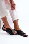 Women's Sandals With Decoration S.Barski KV-2775-49 Black