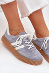 Suede Women's Platform Sneakers Blue Marisae