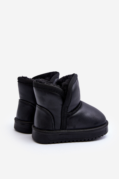 Children's insulated snow boots with fur lining black Benigna