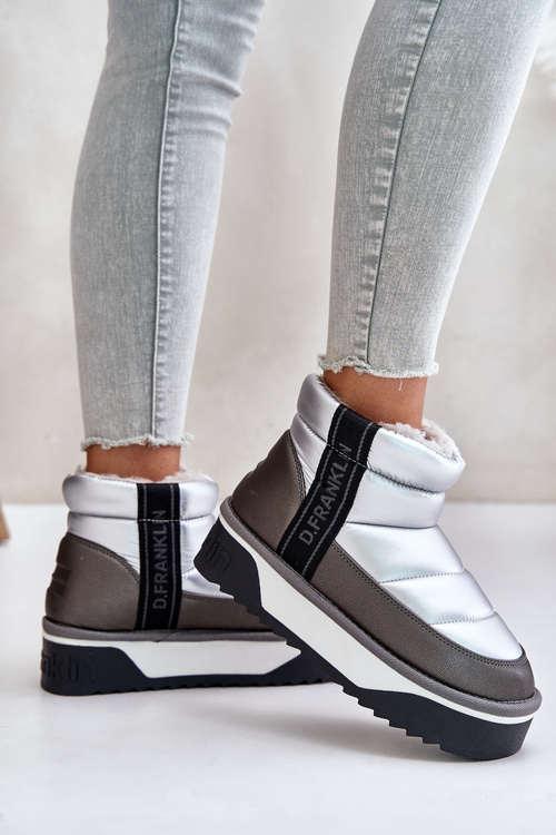 Low Snow Boots On Thick Sole D.Franklin DFSH371010 Silver