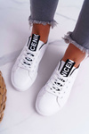 Women's Sneakers White Black Strap Nigrid