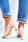 Ladies Pumps Sergio Leone Lacquered On Heel Nude Orsola