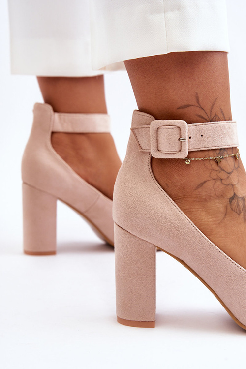Suede Elegant Pumps Beige Gloria
