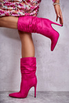 Women's Wrinkled Boots Boots pink Laguna