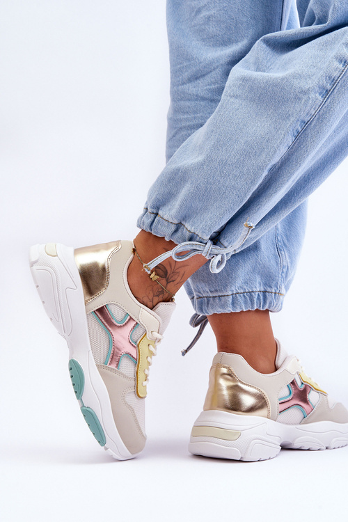 Sneakersy Damskie Sznurowane Multikolorowe Cortes BL378