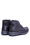 Men's Leather Boots With Zipper Warmed Black Komodo 731