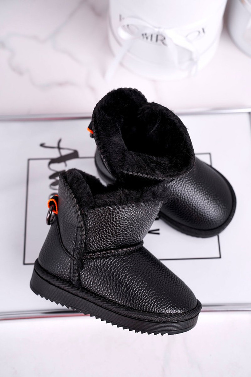 Children's snow boots warm with fur black June