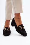 Low-heeled pumps with ornament black Dolvira