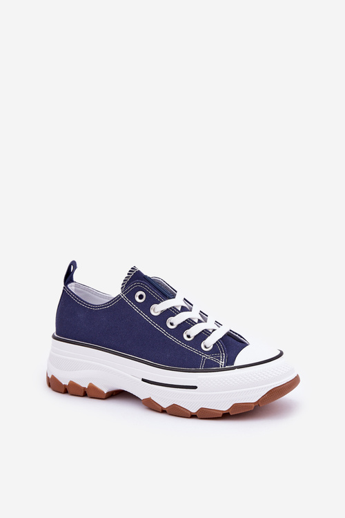 Low Women's Sneakers On Platform Navy Aradwin