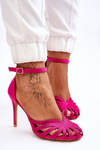 Fashion High Heels With Rhinestones Fuchsia Jaylen