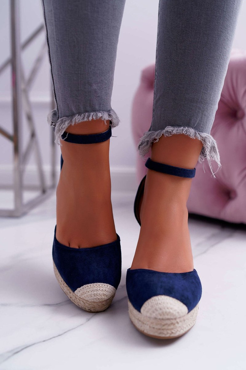 Ladies' Platform Platform Sandals Flaxen Blue Tammaris