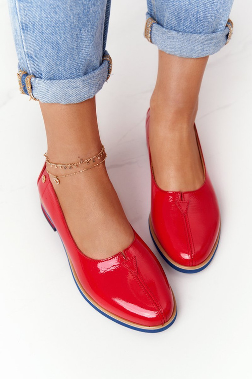 Women's Patent Leather Shoes Maciejka 05035-08 Red